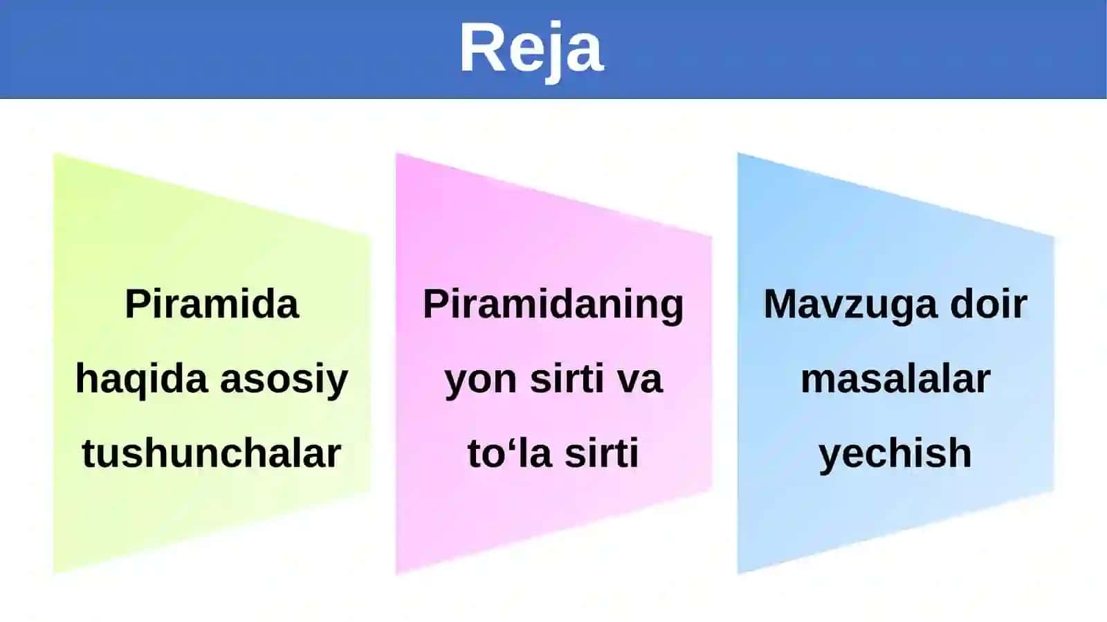 Piramida haqida tushuncha 2