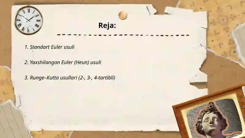 Oddiy differensial tenglamalarni taqriban yechish 2