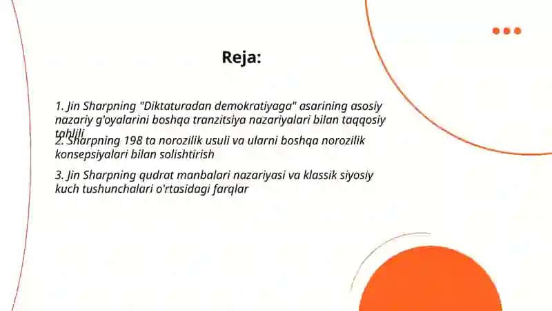 Jin sharpning dektaturadan demokratiyaga asarining qiyosiy tahlili 2