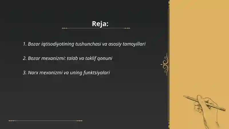 Bozor iqtisodiyotining mazmuni va uning mohiyati 2