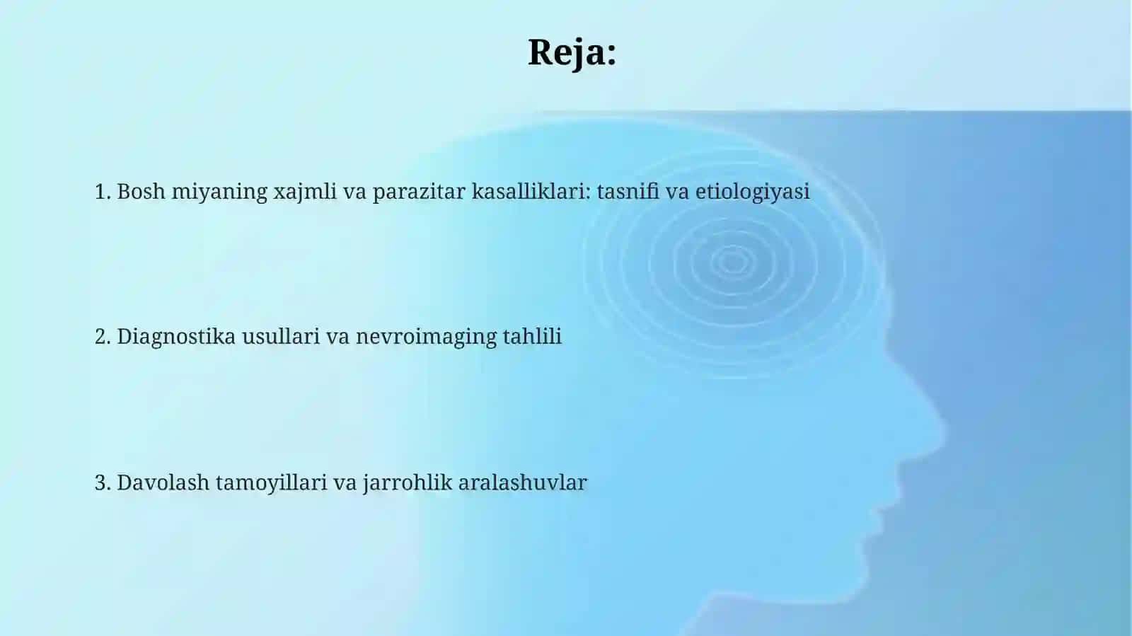 Bosh miya xajmli va parazitar kasalliklari 2