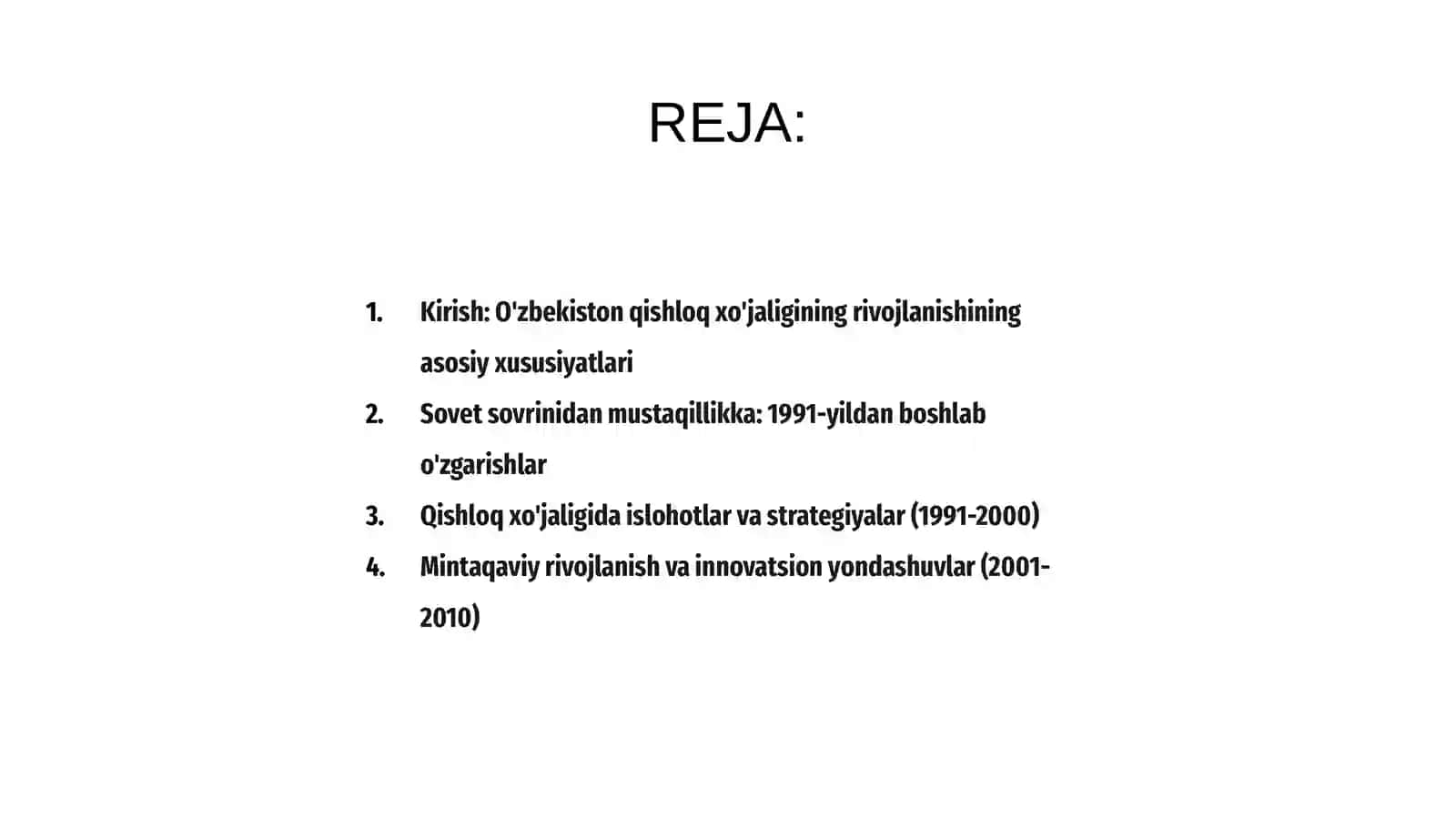 O'zbekistonda qishloq xo'jaligining rivojlanishi (1991-2025) 2
