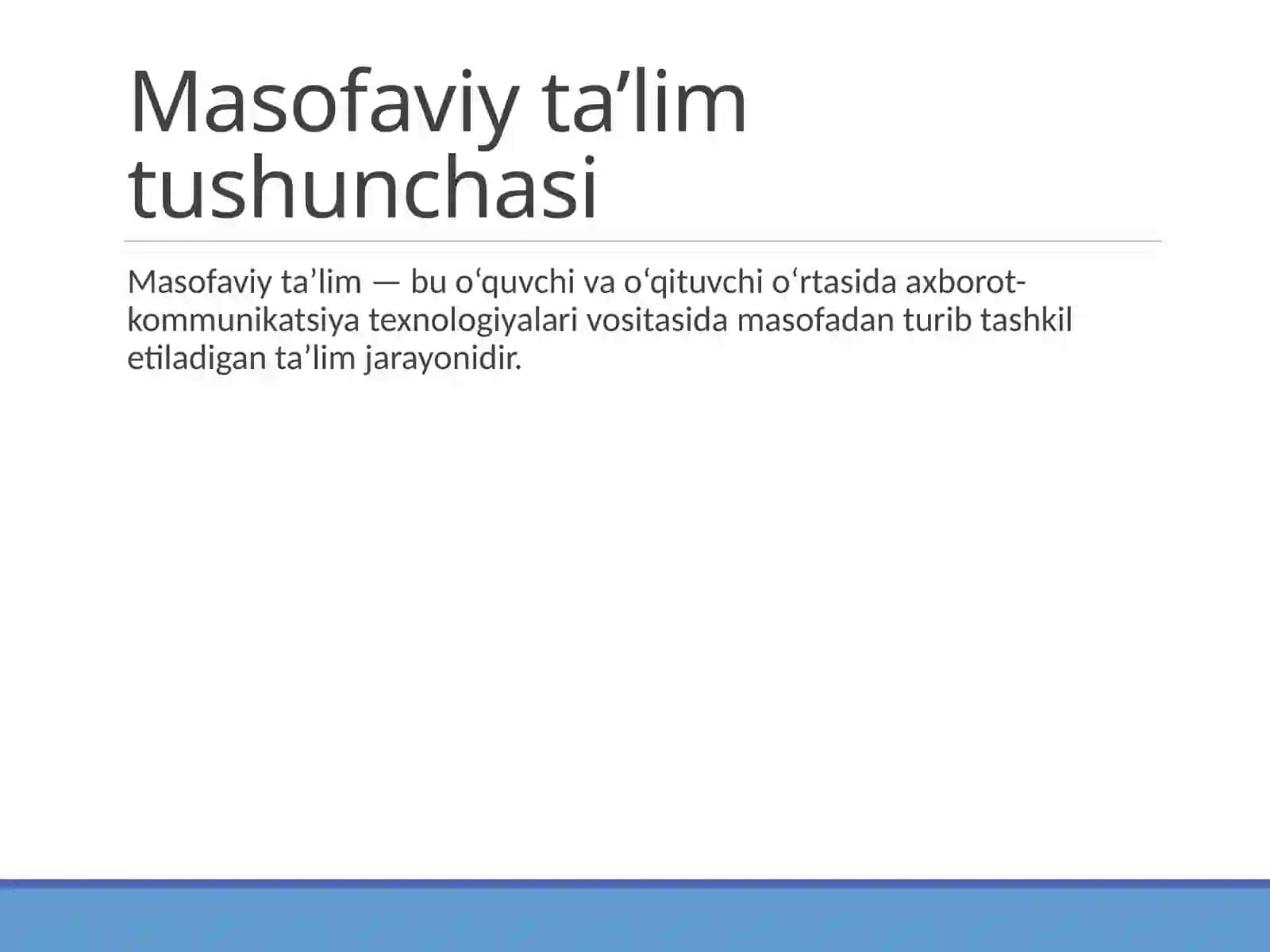 O‘zbekiston Respublikasida masofaviy ta’limning o‘ziga xos xususiyatlari 2