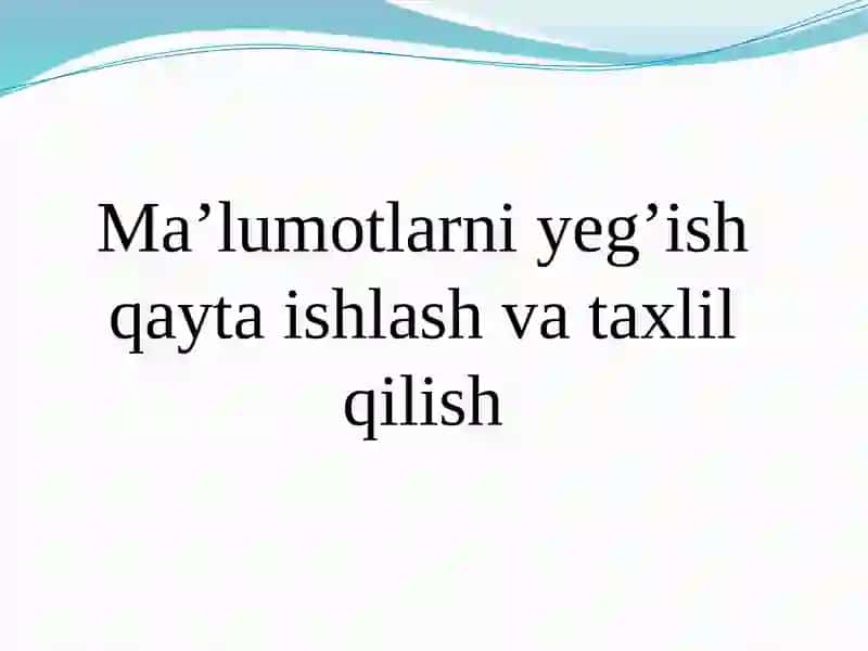 Axorot tizmlari tushunchasi 2