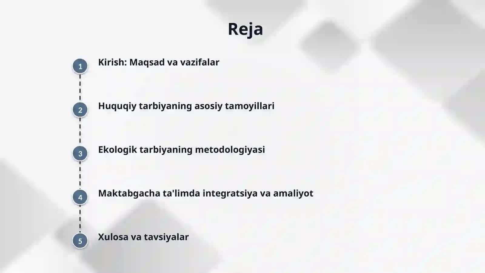 Maktabgacha yoshdagi bolalarga huquqiy va ekologik tarbiya berish. 2