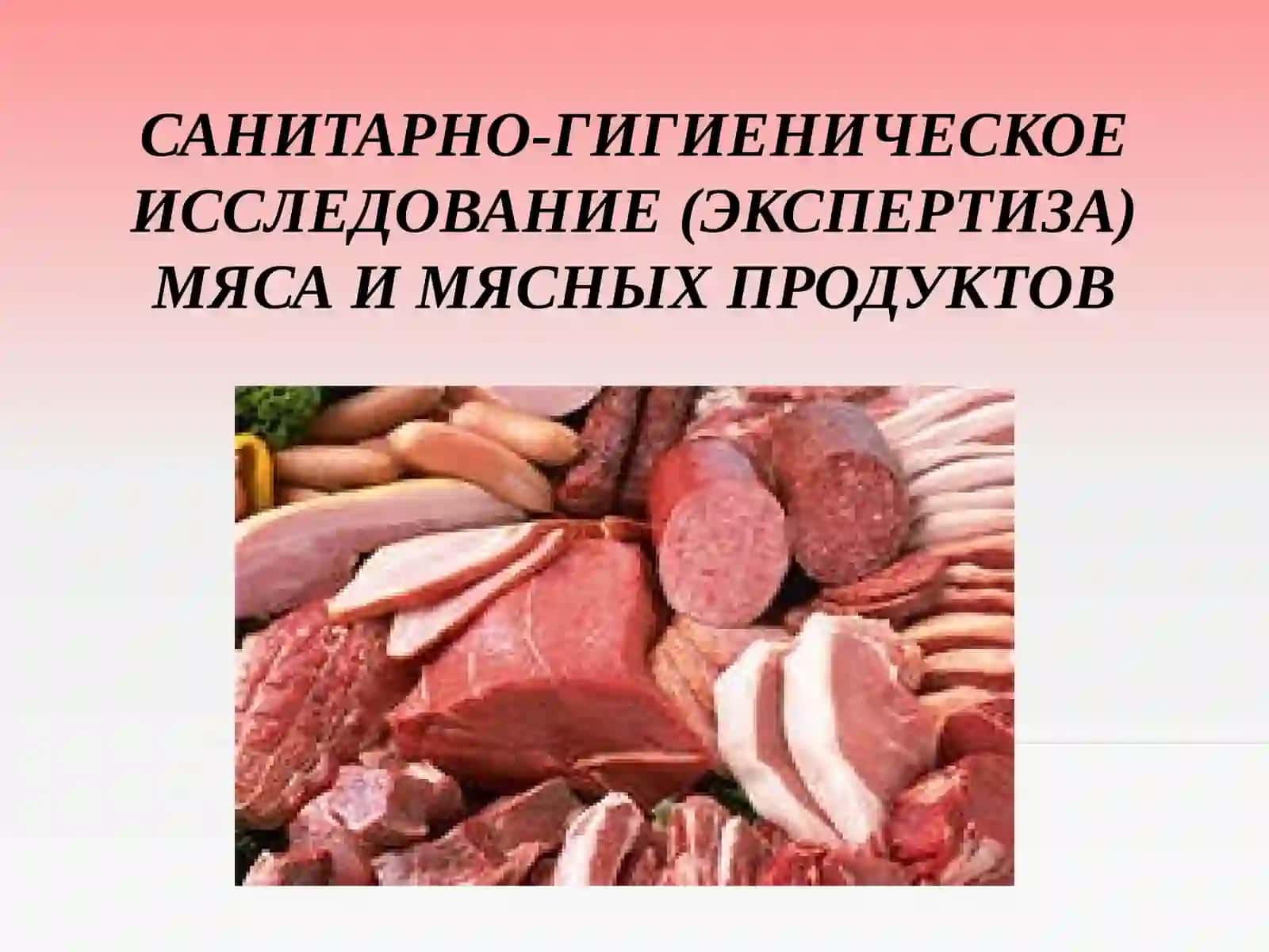 САНИТАРНО-ГИГИЕНИЧЕСКОЕ ИССЛЕДОВАНИЕ (ЭКСПЕРТИЗА) МЯСА И МЯСНЫХ ПРОДУКТОВ 2