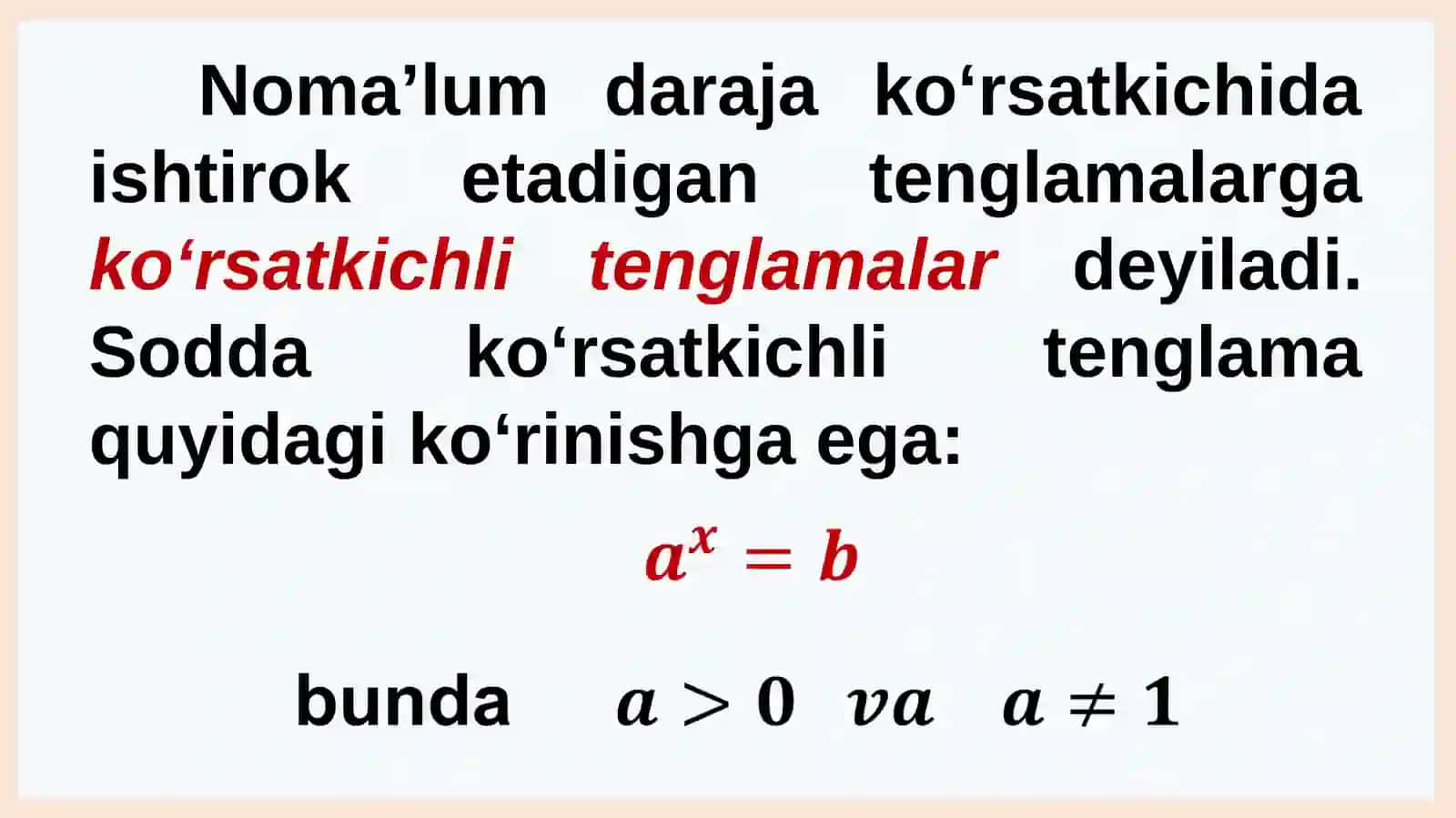 Ko‘rsatkichlitenglama vatengsizliklar 2