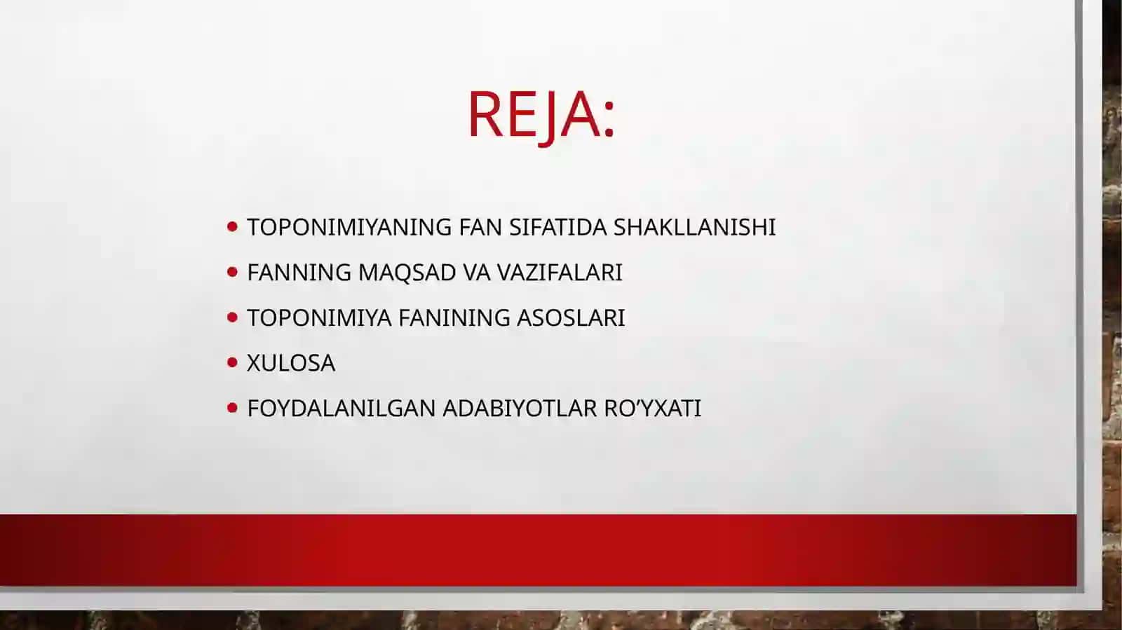 Toponimiya fanining maqsad va vazifalari 2
