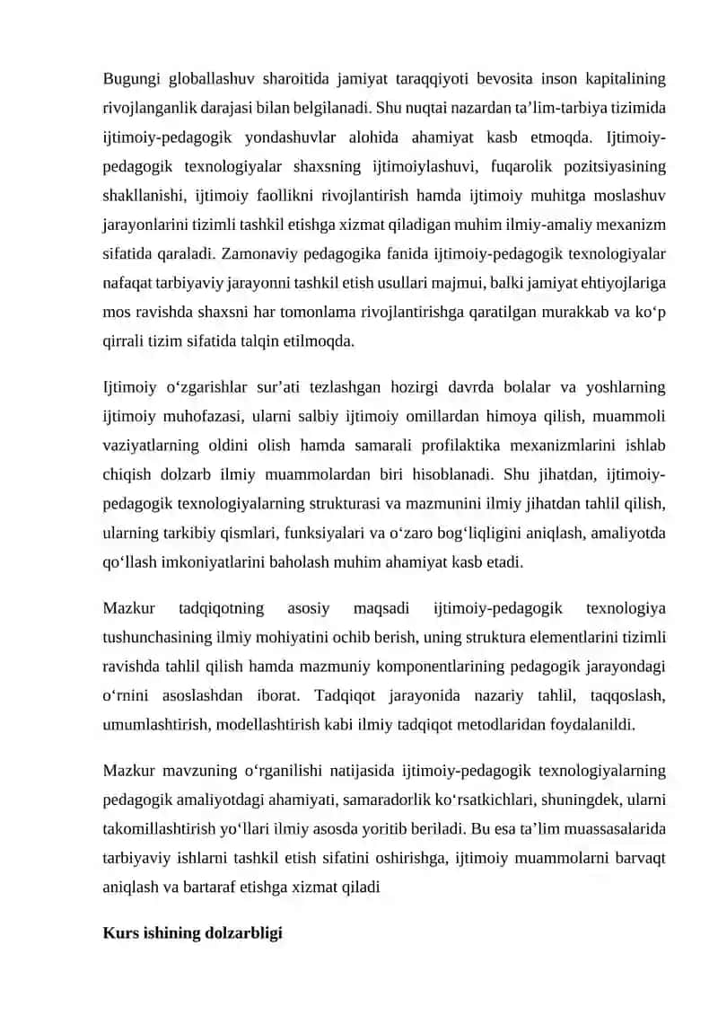 Ijtimoiy-pedagogik texnologiya strukturasi va mazmunining ilmiy tahlili 2