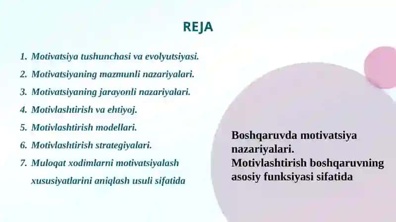 Boshqaruvda Motivatsiya 2