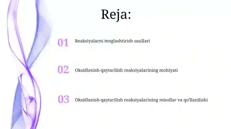 Oksidlanish-qaytarilish reaktsiyalarini tuzish va tenglashtirish 2