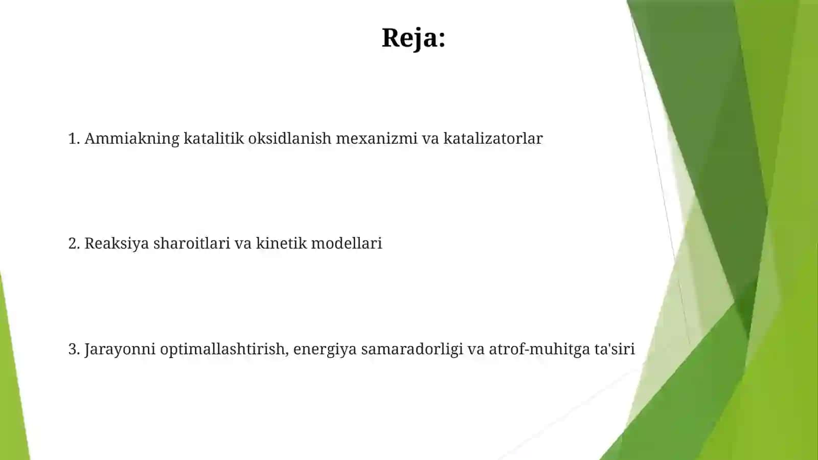 Kuchsiz nitrat kislota ishlab chiqarishda ammiakning katalitik oksidlanish mexanizmi 2