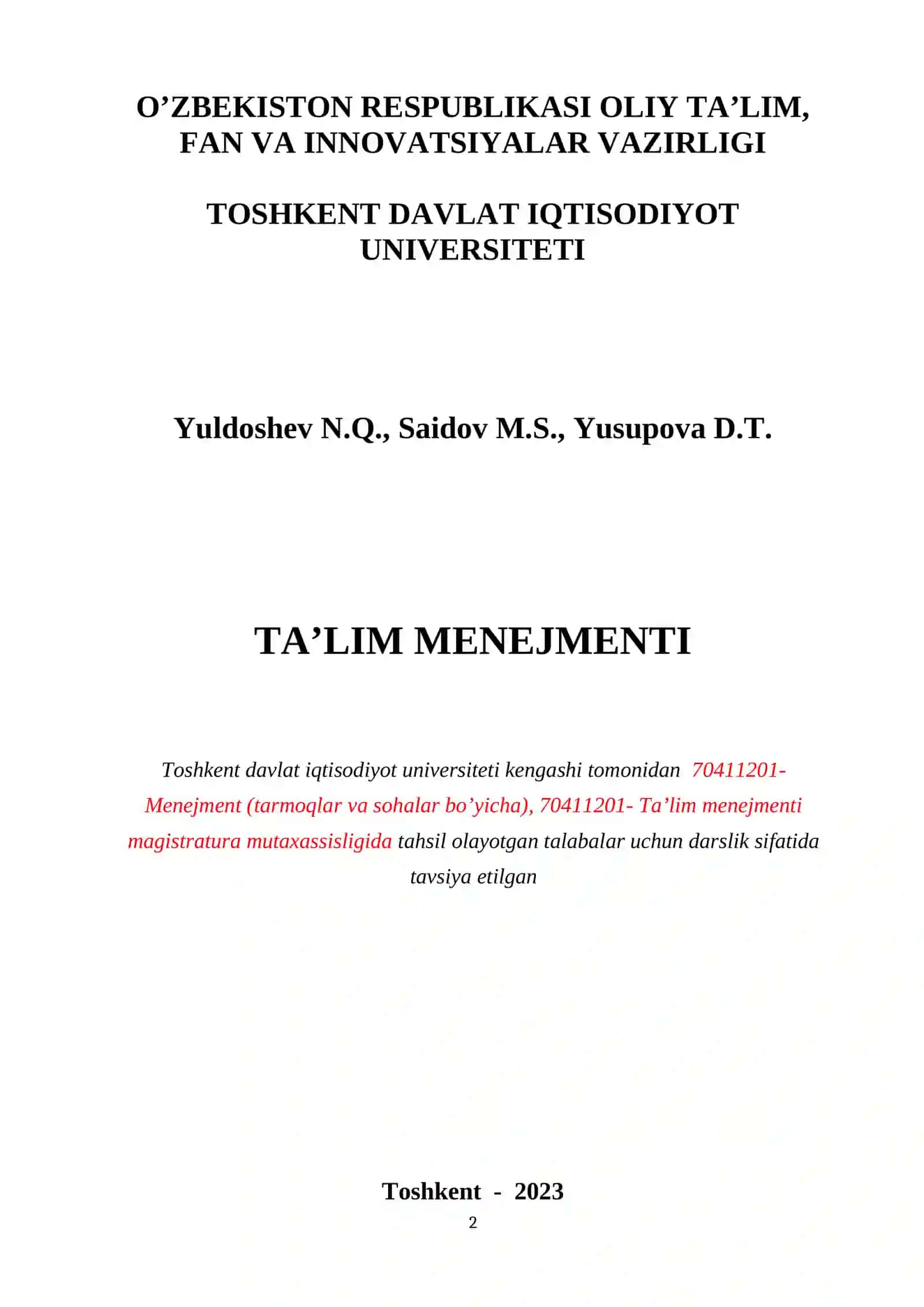 Ta’lim Menejmenti 2