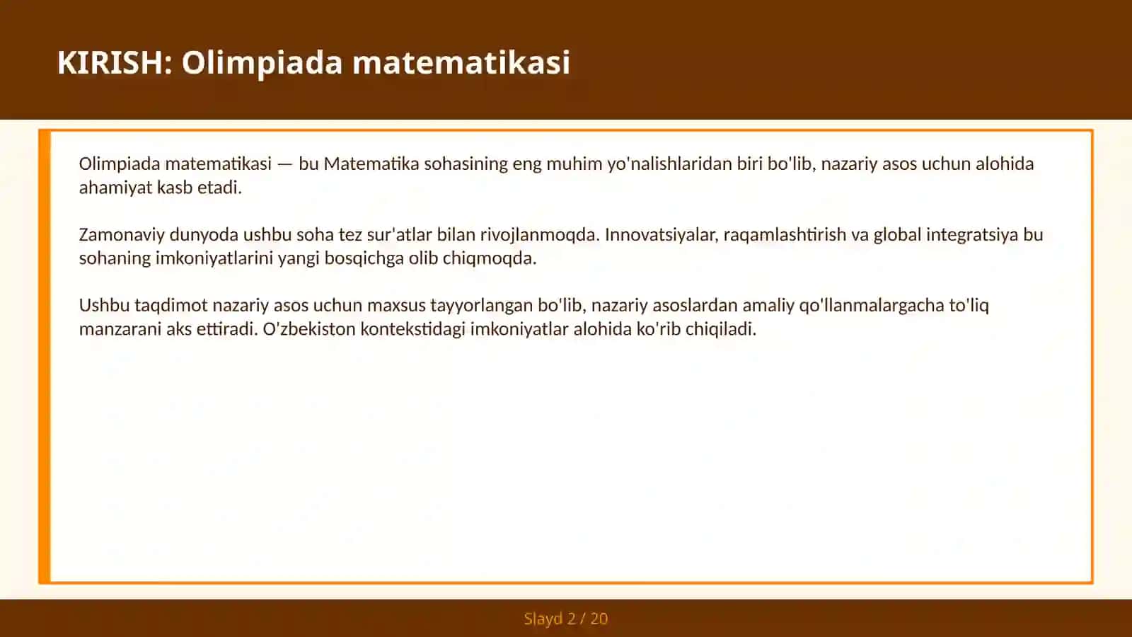 Olimpiada matematikasi 2