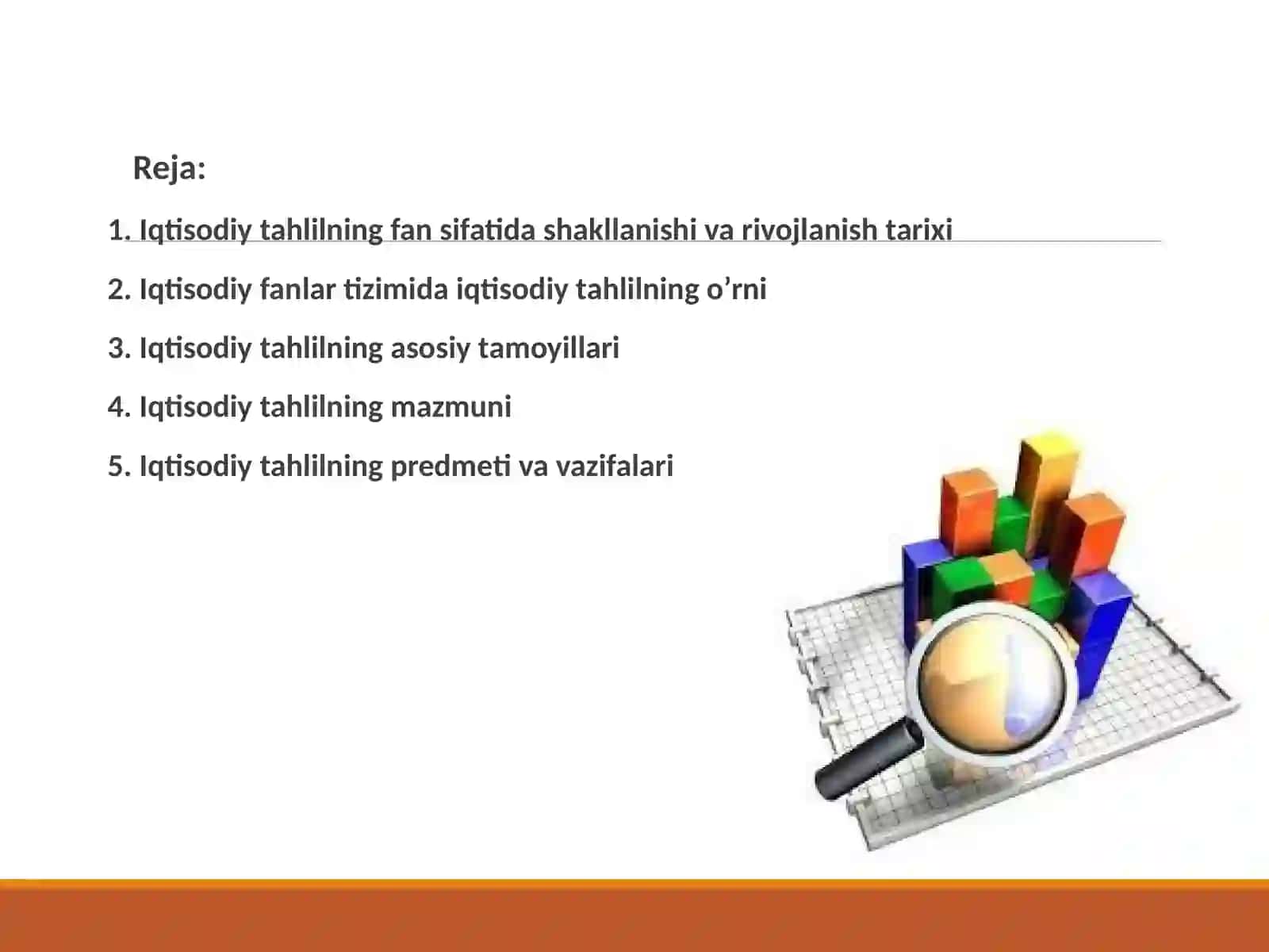 Iqtisodiy tahlilning predmeti, asosiy vazifalari va prinsiplari 2