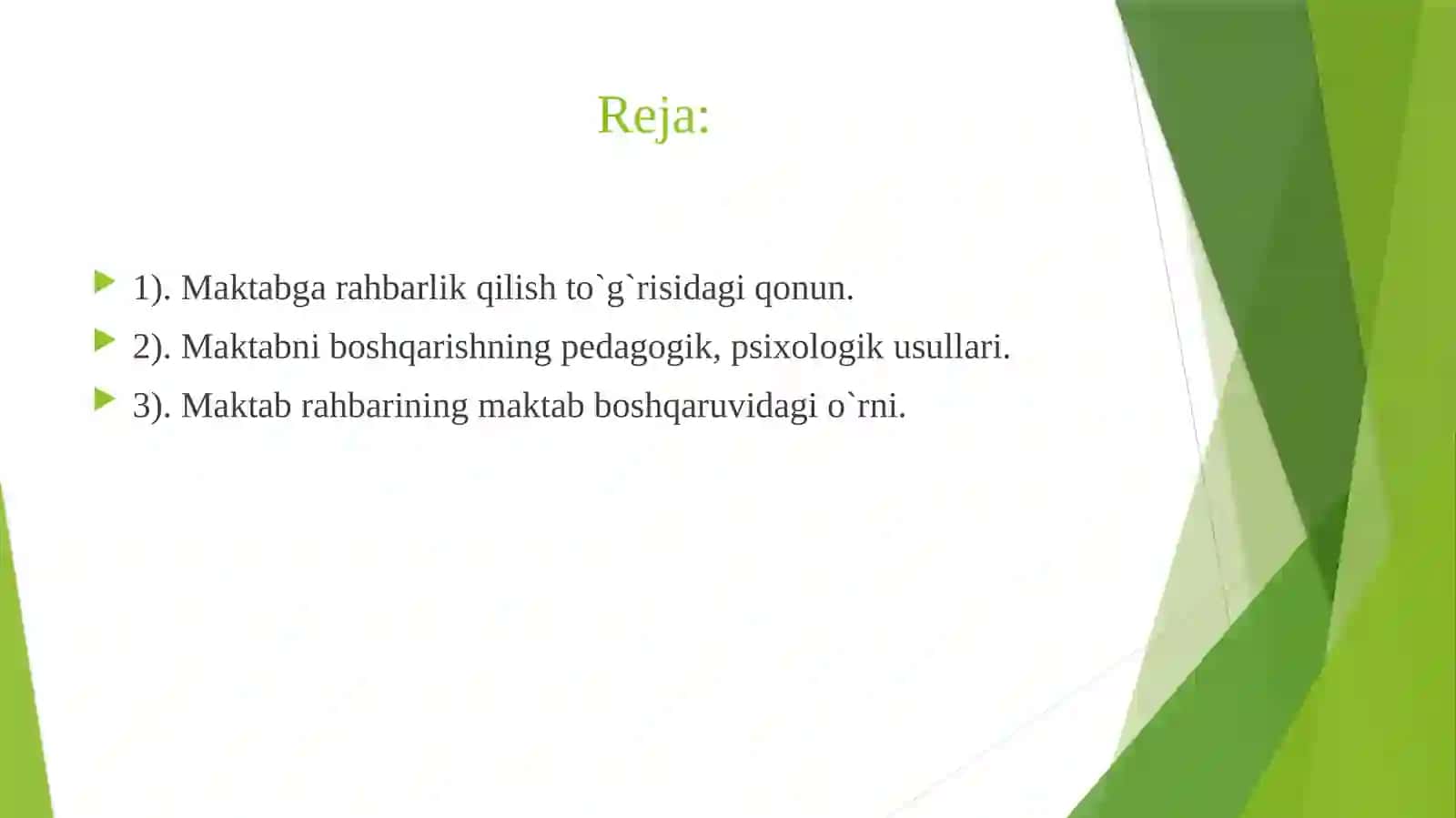 Maktabni boshqarish va unga rahbarlik qilish 2