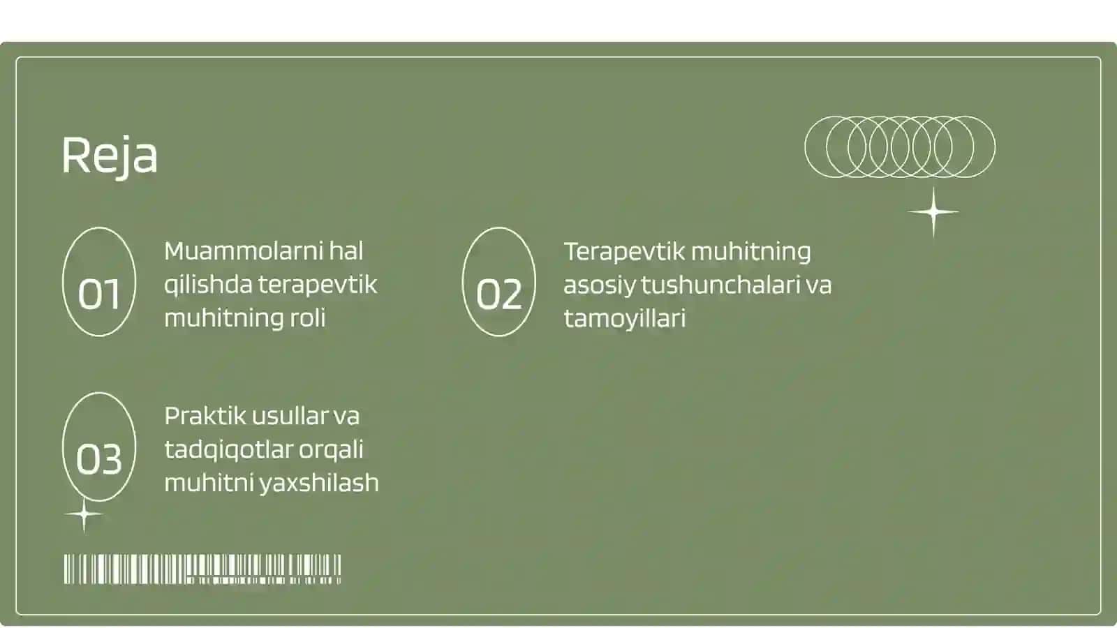 Terapevtik muhitni yaratish 2