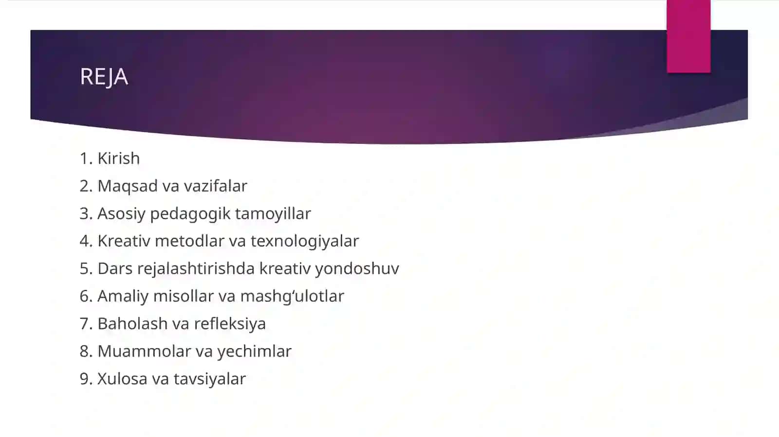 O'rtasinflarda tarbiyafanini o'qitishdakreativyondoshuv 2