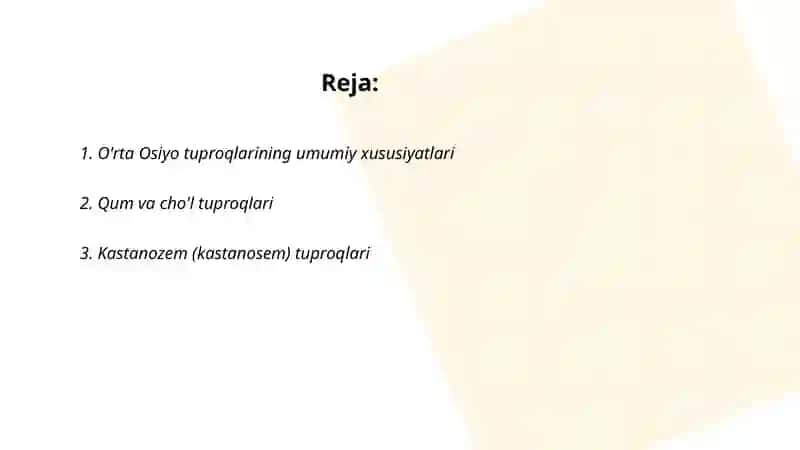 O'rta Osiyo tuproqlari 2