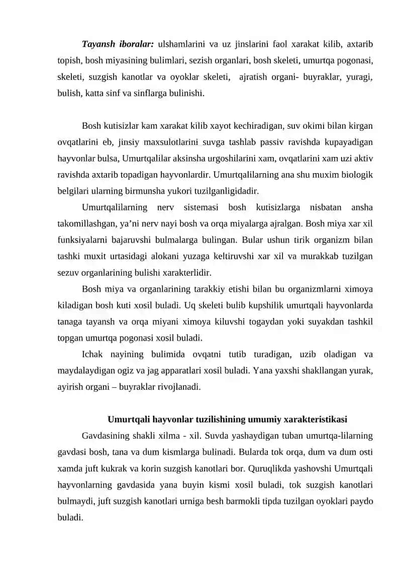 Umurtqalilar kenja tipi 2
