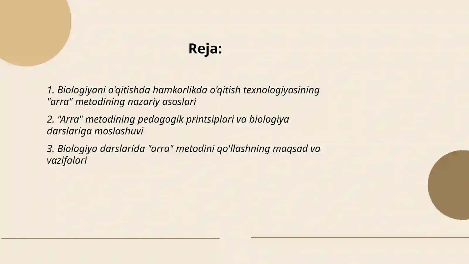 Biologiyani o'qitishda hamkorlikda o'qitish texnologiyasining arra metodidan foydalanish 2