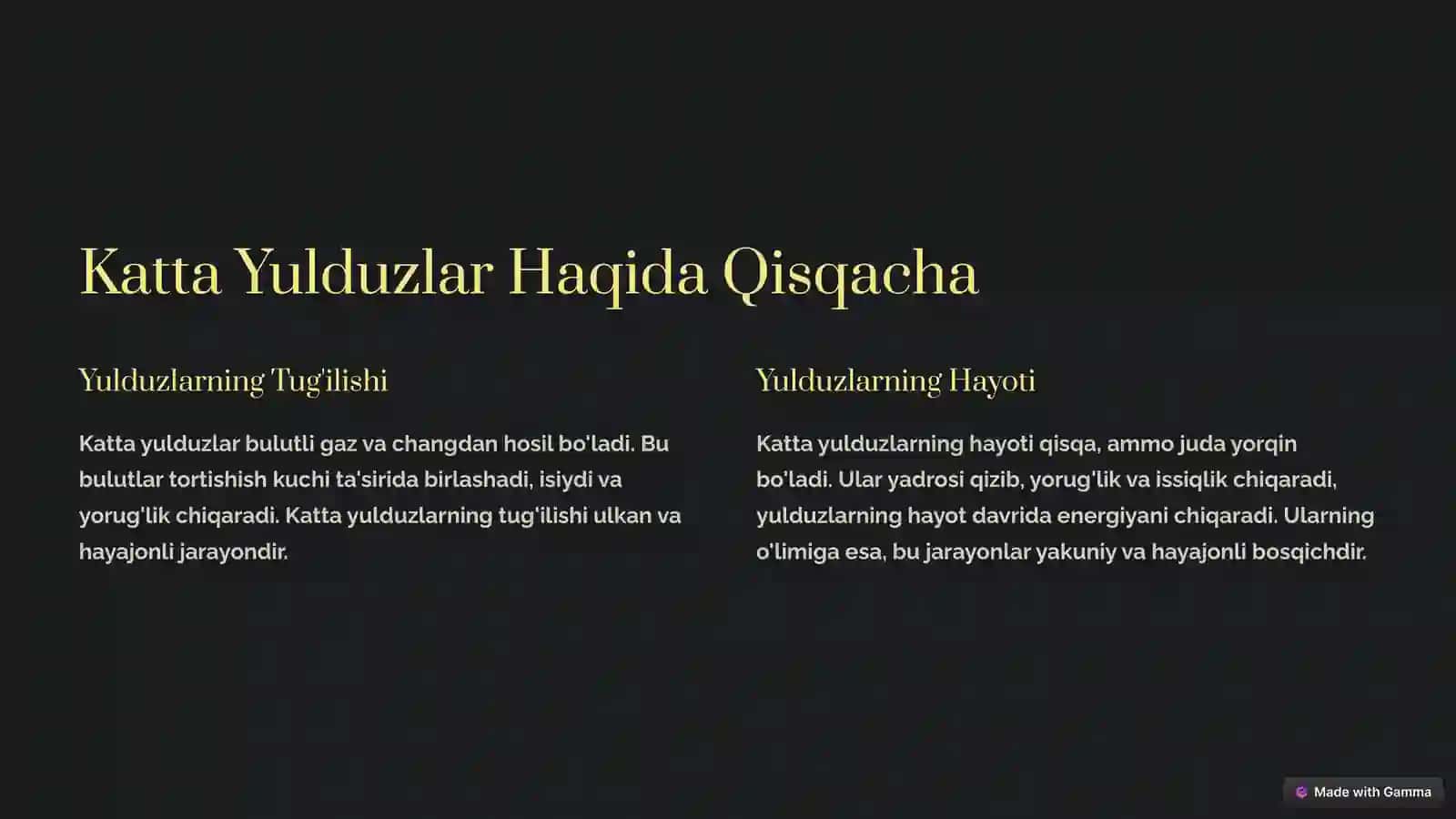 O'ta Yangi Yulduzlar: Katta Yulduzlarning Oxirgi Bosqichlari 2