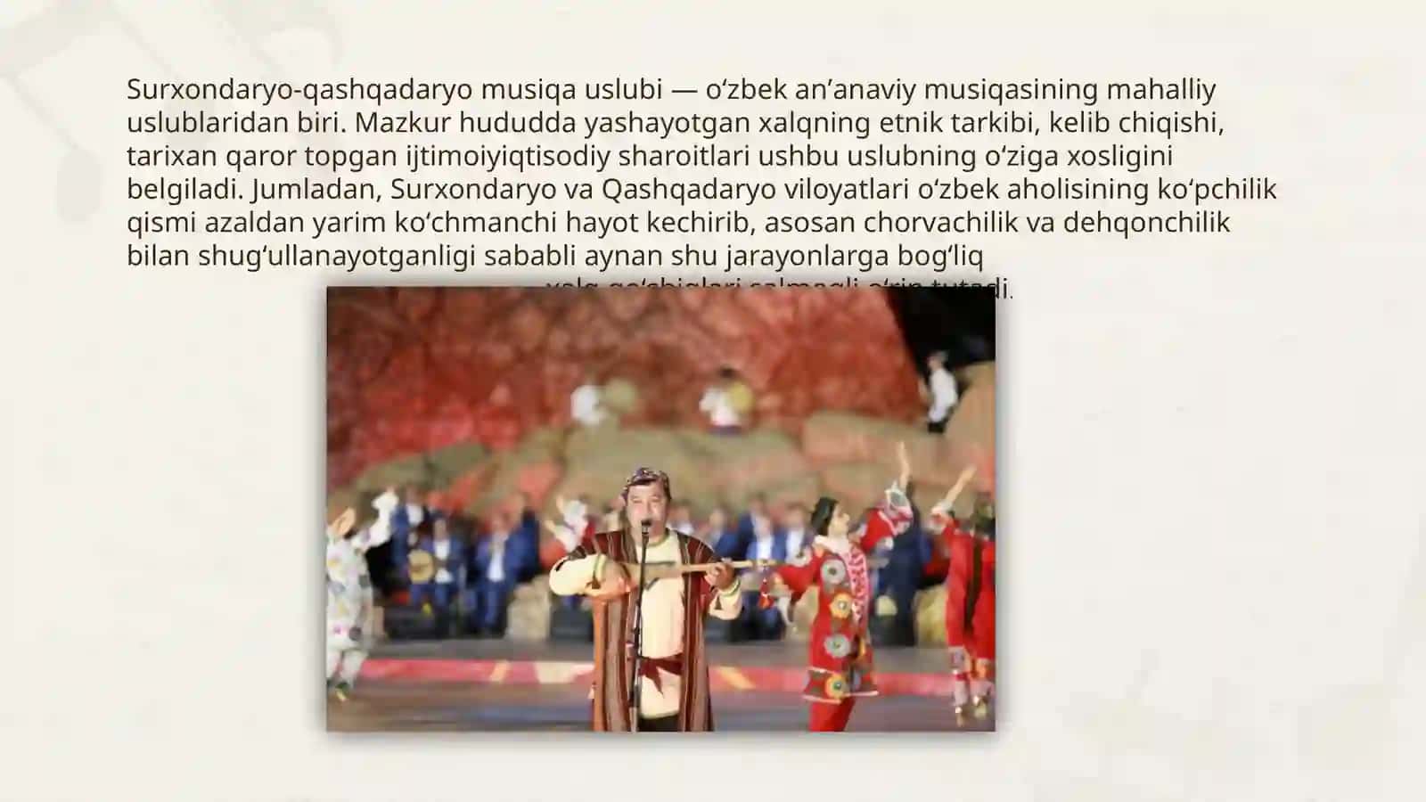 Qashqadaryo va Surxandaryo musiqa uslubi 2
