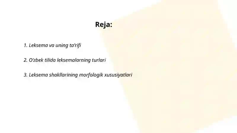 Oʻzbek tilidagi leksemalarning shakl va maʼno munosabati 2