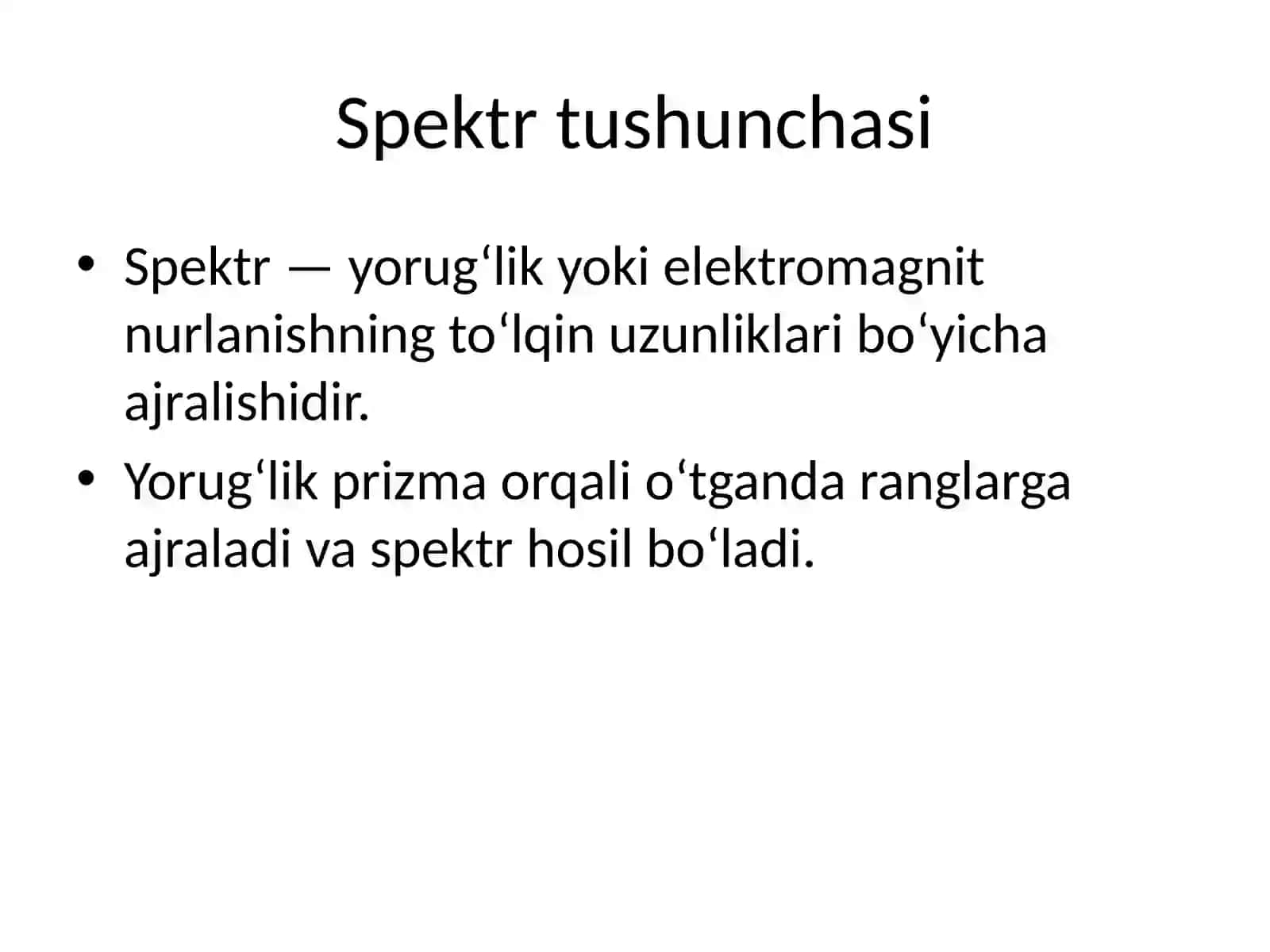 Atomning chiziqli spektrlari 2