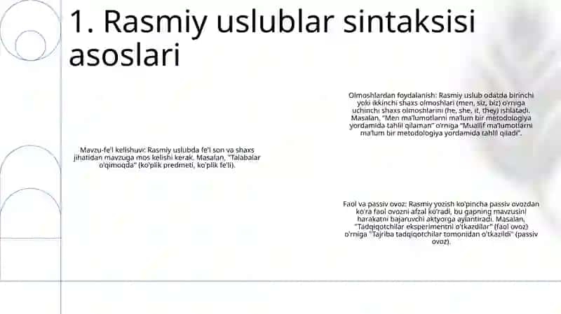 Rasmiy Uslub Sintaksisi 2