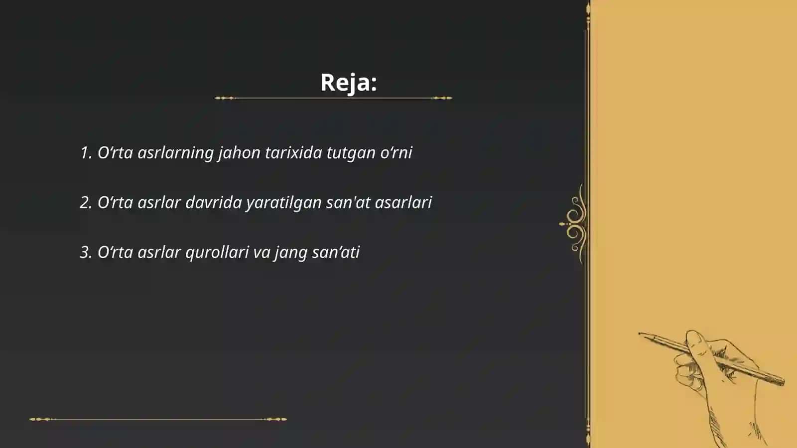 O‘rta Asrlar Davri Tarixi Ekspanatlari 2