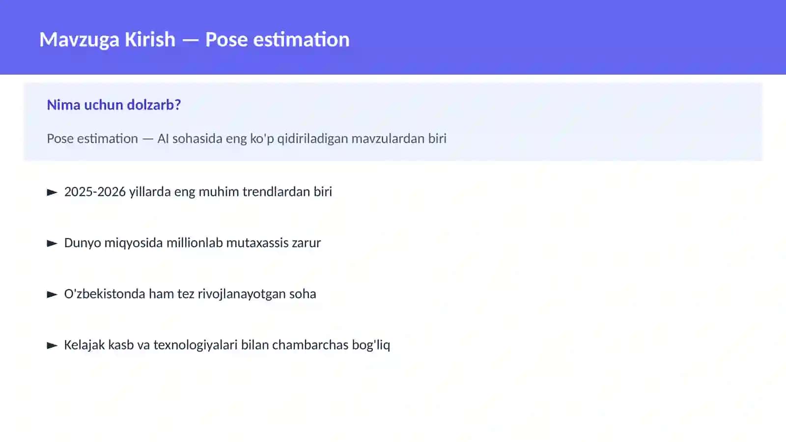 Pose estimation 2