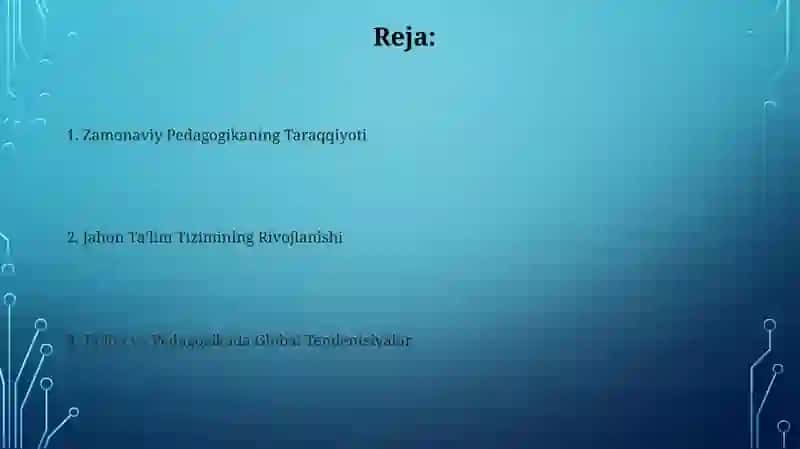 Kelajakdagi ta'lim tendentsiyalari 2