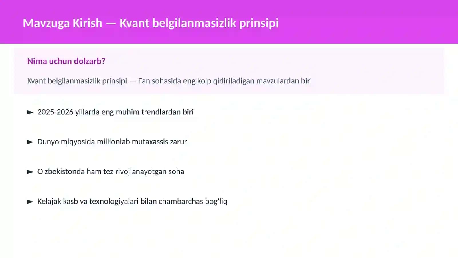 Kvant belgilanmasizlik prinsipi 2