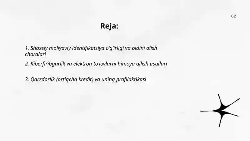 Shaxs iqtisodiy xavfsizligi taʼsir etuvchi tahdidlar va bartaraf etish yo‘llari 2