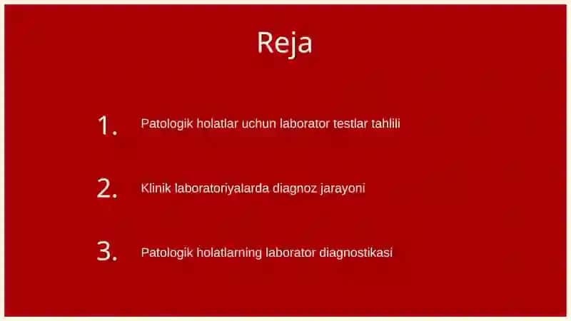 Patologik holatlarda klinik labarator tekshiruvlar 2