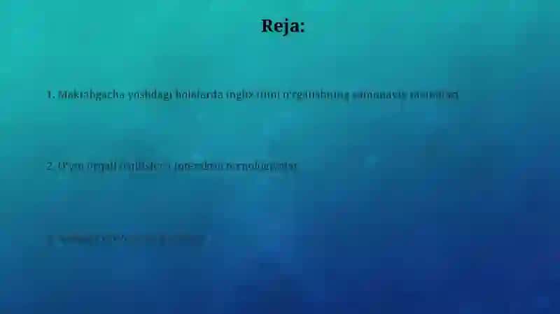 Maktabgacha yoshdagi bolalarda ingliz tilini o‘rgatishni zamonaviy usullari 2