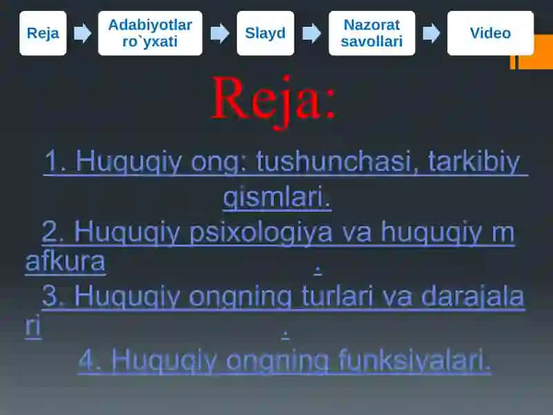 Huquqiyong va huquqiy madaniyat 2