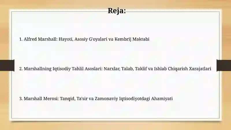 Alfred Marshall: Hayoti, Asosiy G'oyalari va Kembrij Maktabi 2