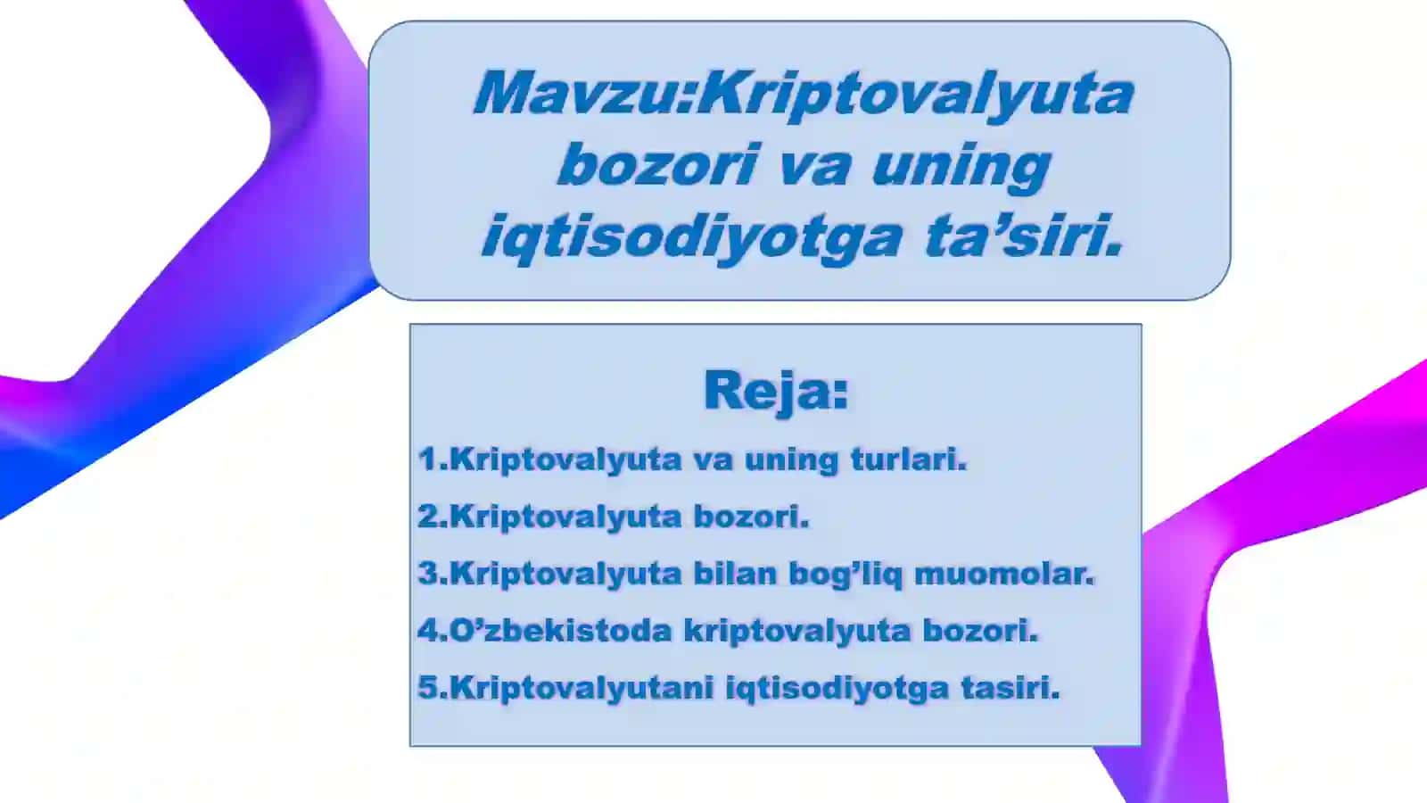 Kriptovalyuta bozori va uning iqtisodiyot g'oyasi 2