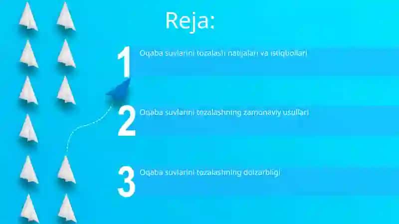 Oqaba suvlarini tozalash 2