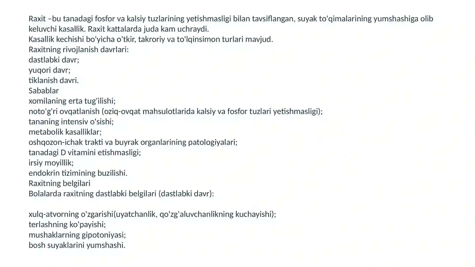 Raxit kasalligi 2