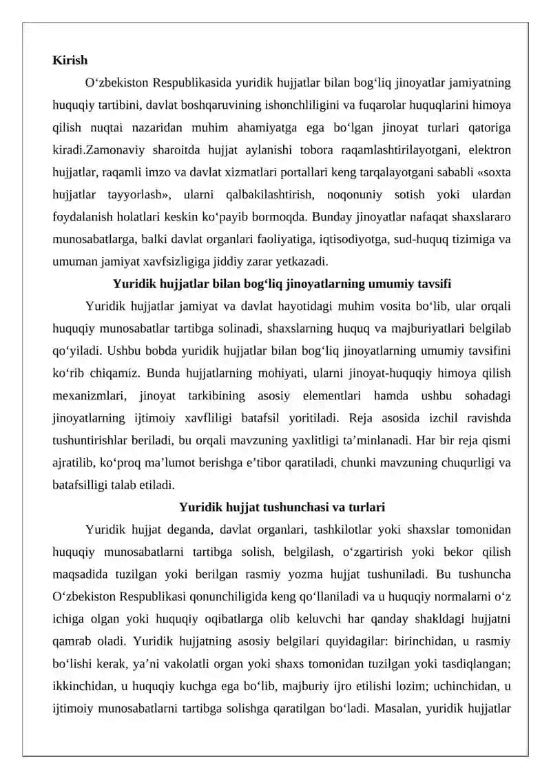 Hujjatlar bilan bog‘liq jinoyatlar 2