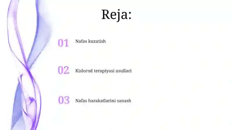 Nafas harakatlarini sanash 2