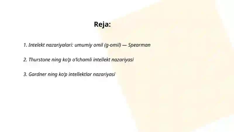 Intelekt va kreativlik nazaryalari 2