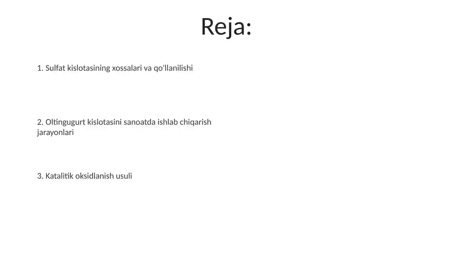 Sulfat kislota ishlab chiqarish 2