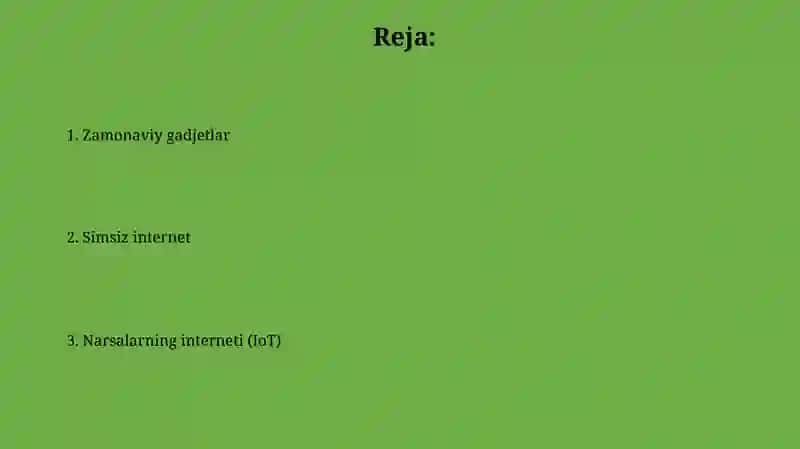 Simsiz internet texnologiyalari 2