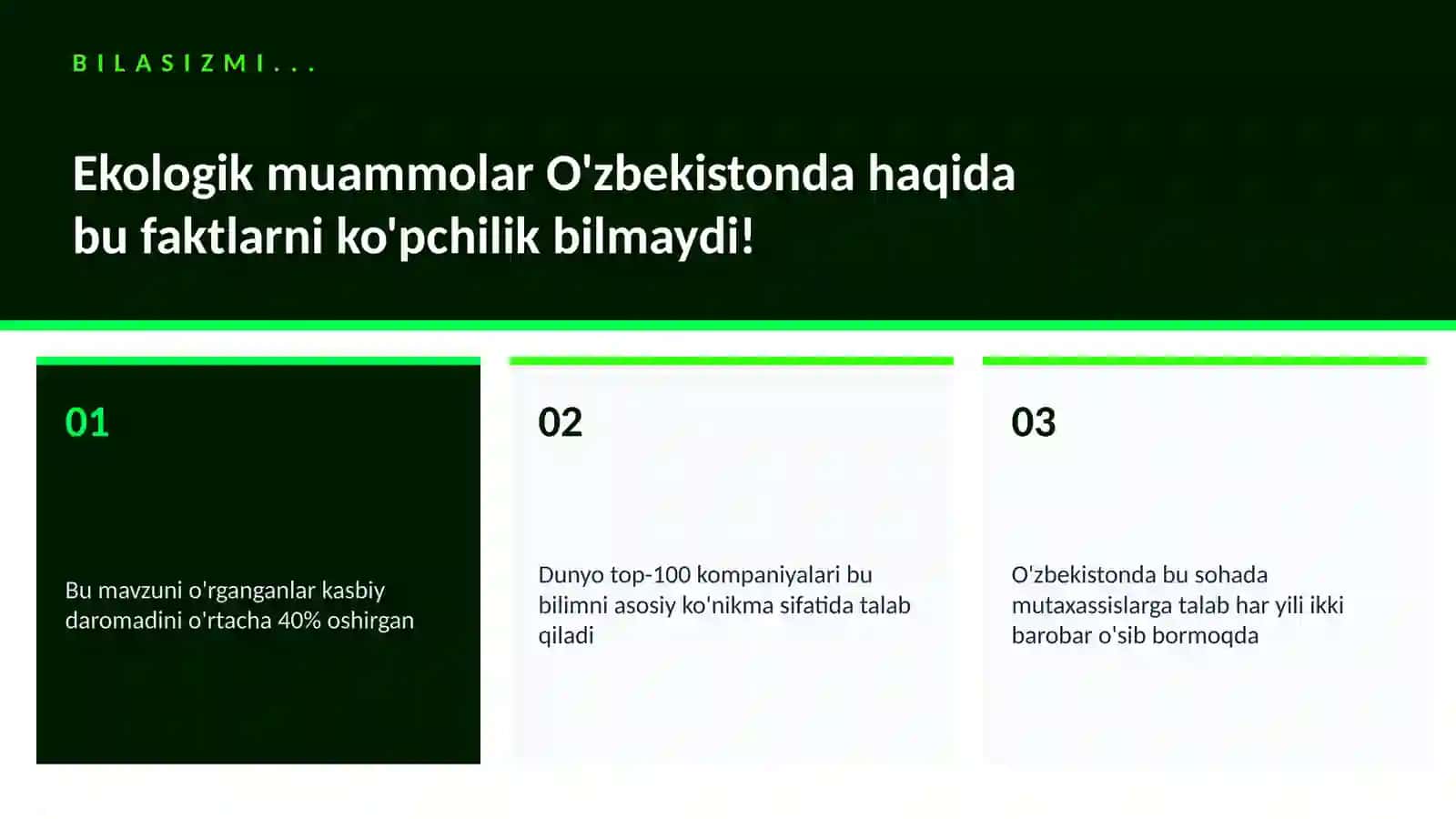 Ekologik muammolar O'zbekistonda 2