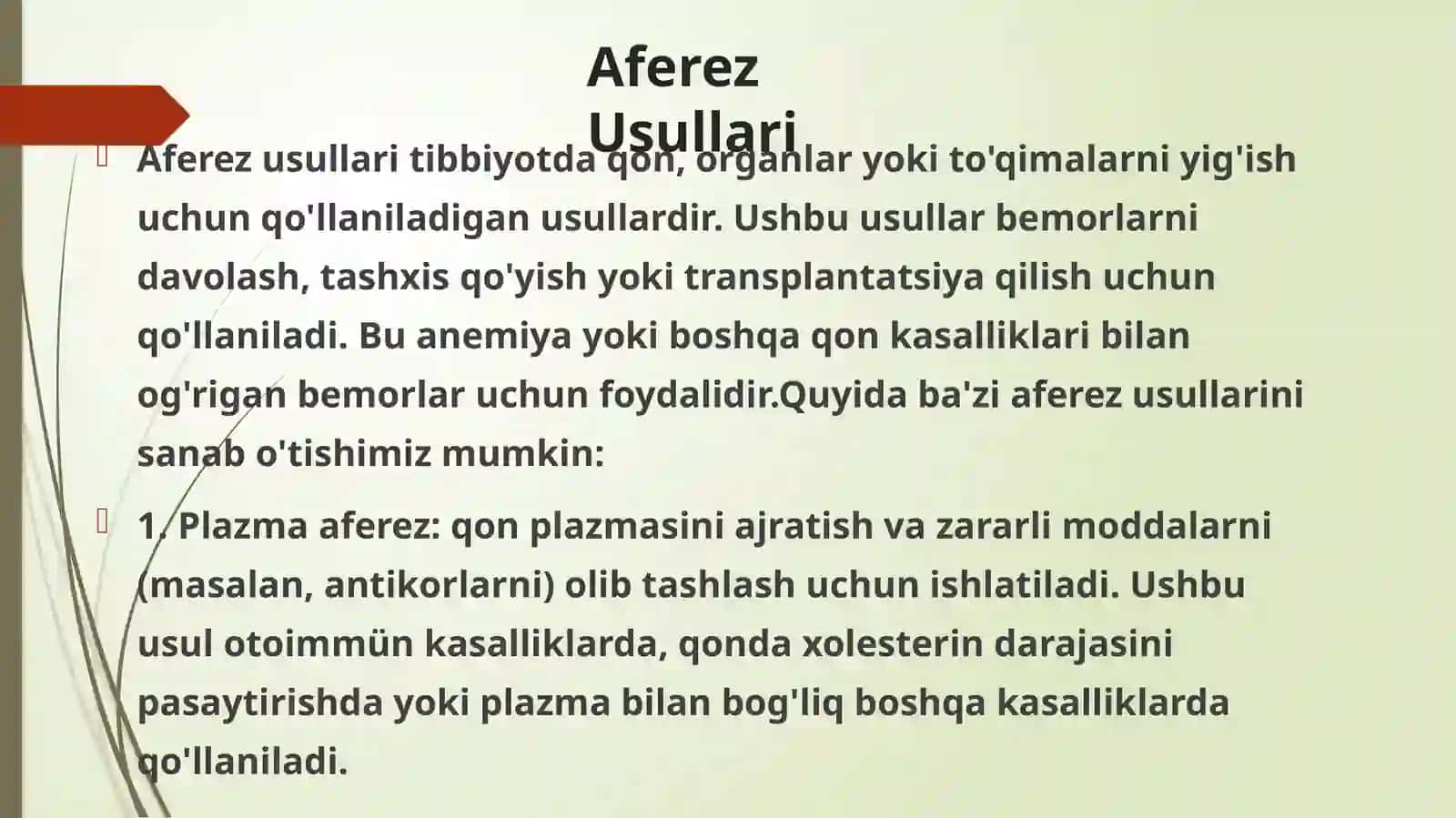 Aferez usullari 2