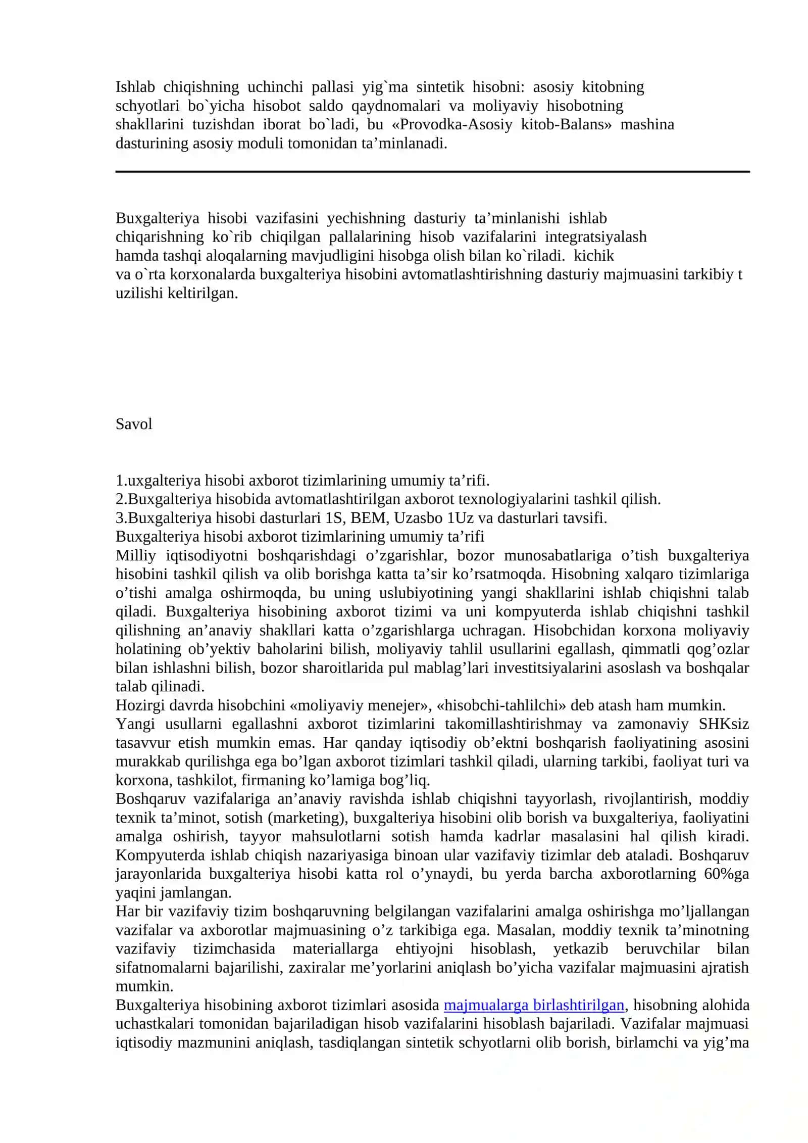 Korxonalar buxgalteriyasi dasturiy ta’minotlar 2